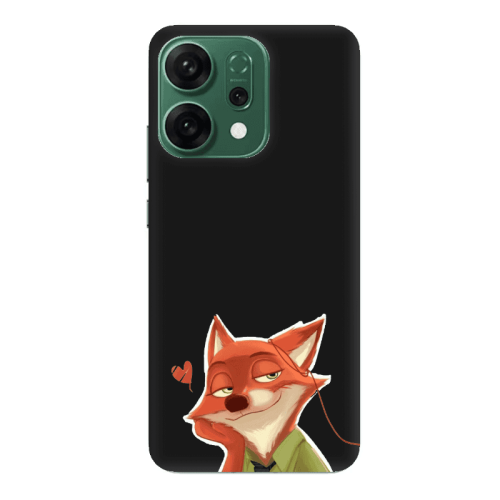 Oppo RENO 14 Valentines 15 Black Colored Silicone TPU Θήκη